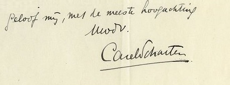 handtekening Carel Scharten